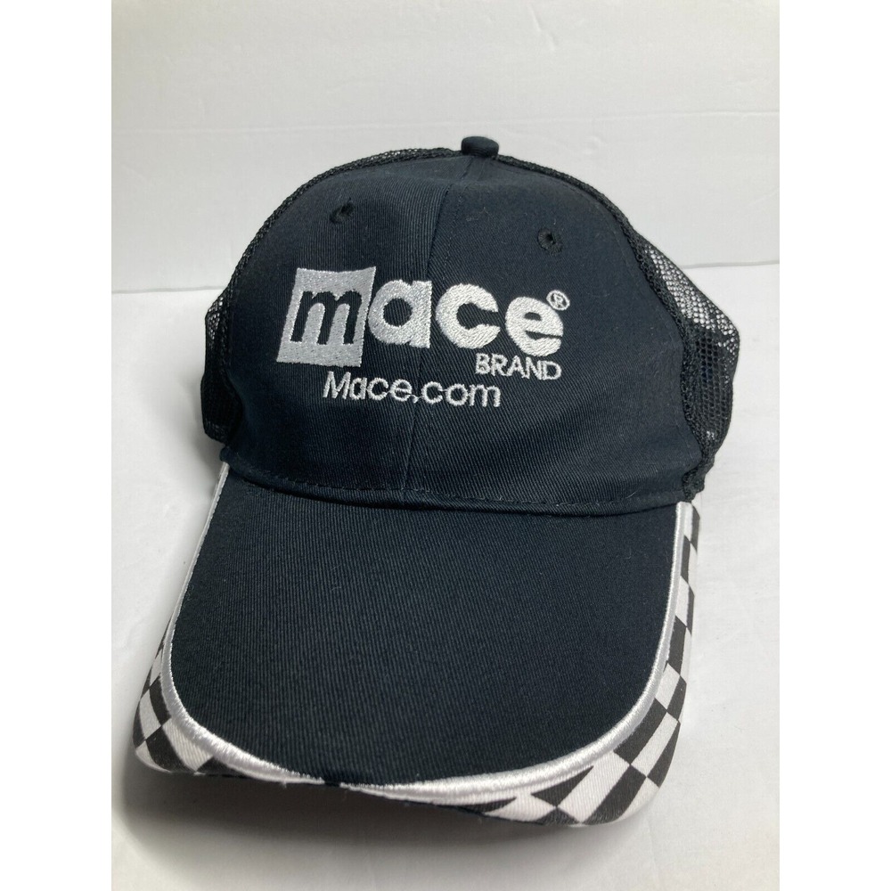 Mace Brand Cap Hat Adult Black Mesh Back Adjustable Personal Safety‎ Sprays